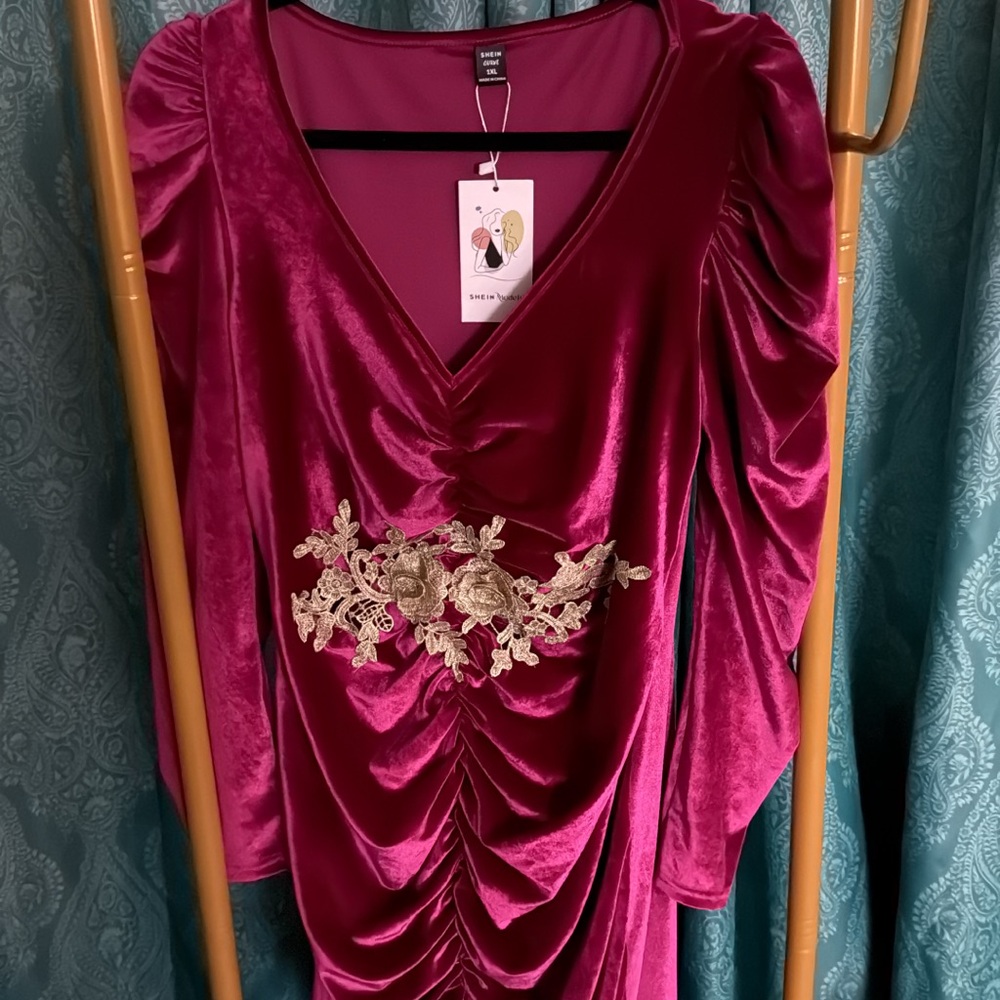 SHEIN Curve Fuschia Dress
